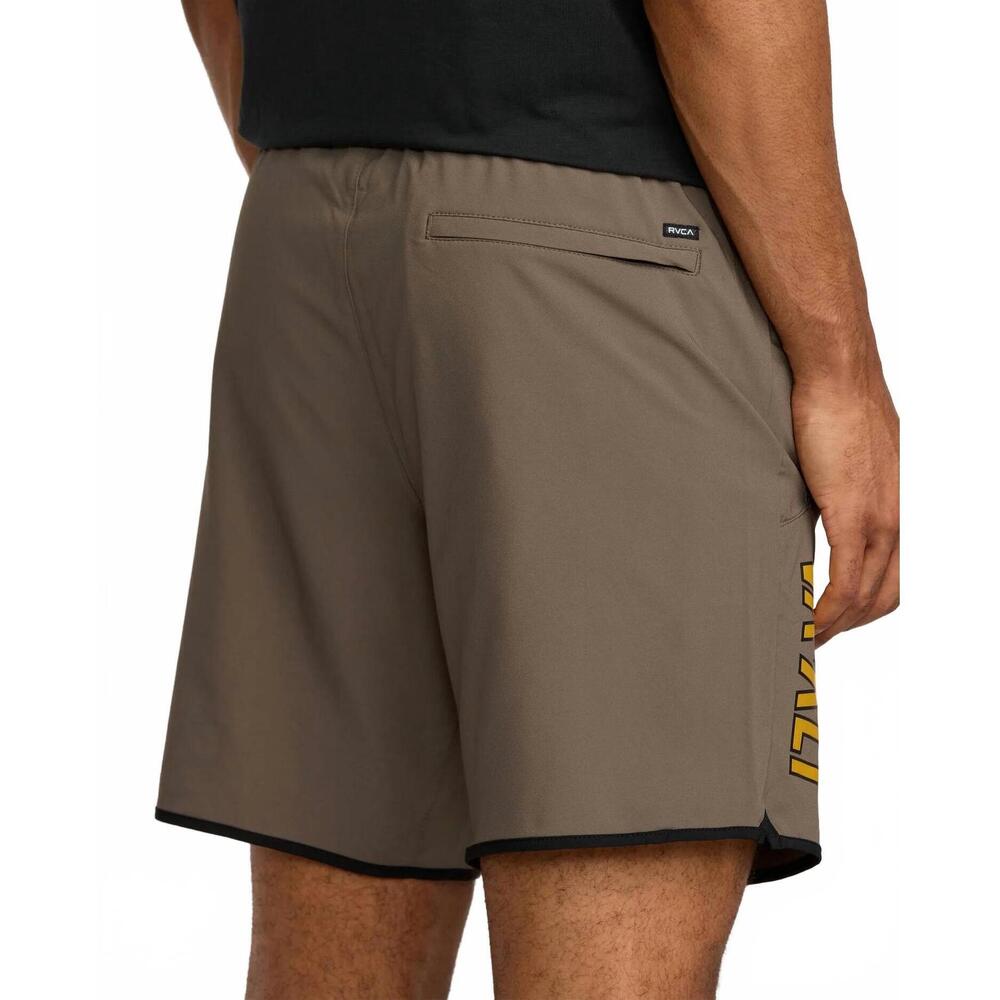 NEW RVCA men's va x ali yogger stretch short in mushroom - Picture 3 of 3